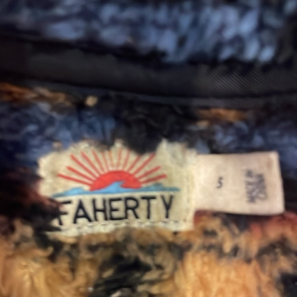 Faherty Kids Mountain Sunset High Pile Fleece Jacket size 5 blue - Picture 2 of 8